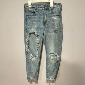 Distressed Blue Jeans
